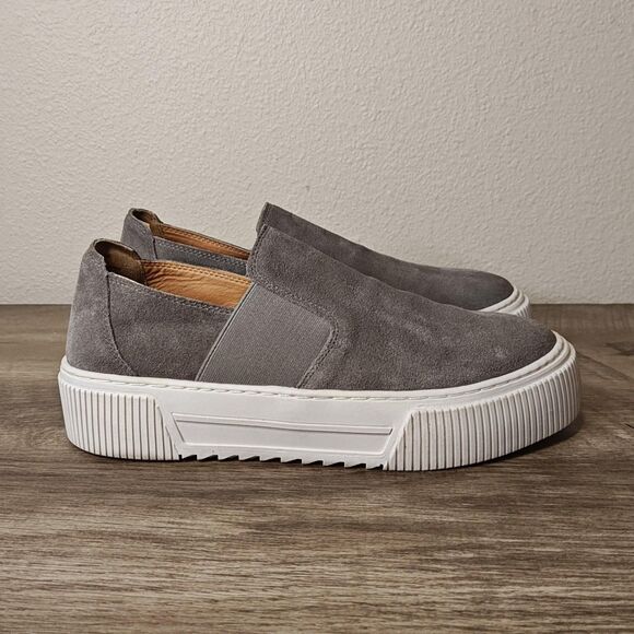 Lucky Brand Shoes Womens Size 9 Suede Slip On Platform Marlena Loafers Comfort - Picture 2 of 13